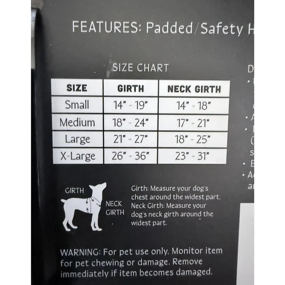 Cooper And Nash, Dog Harness, Pink And Black Extra Large New